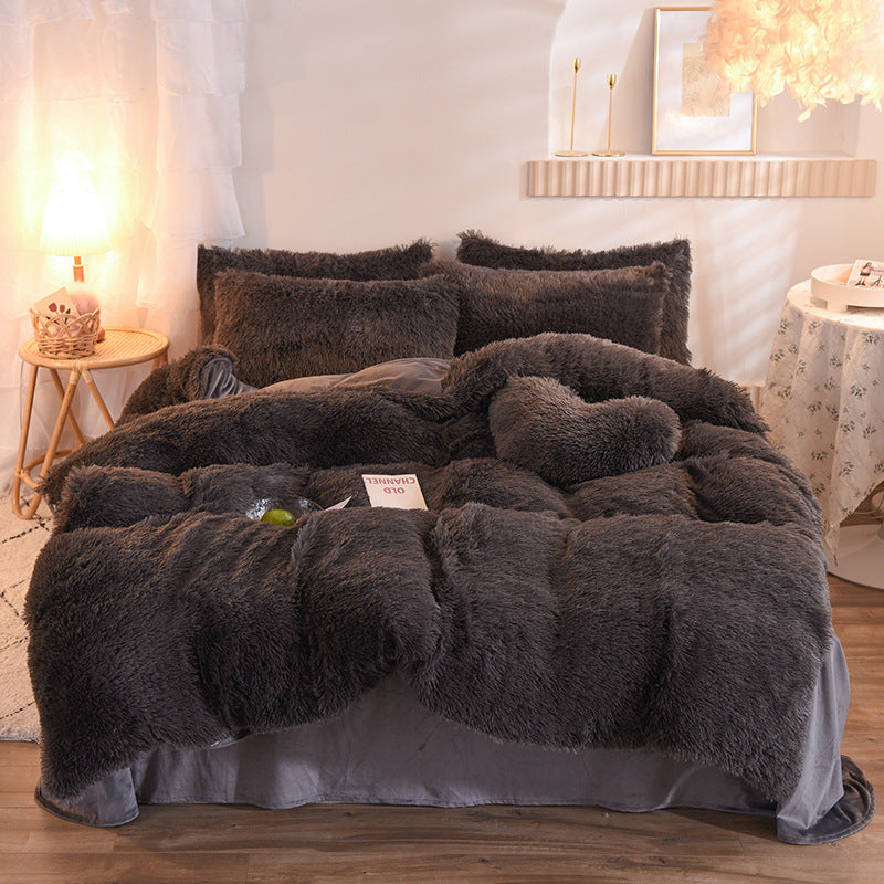 Premium Shaggy Fleece Bed Set – Cozy & Elegant