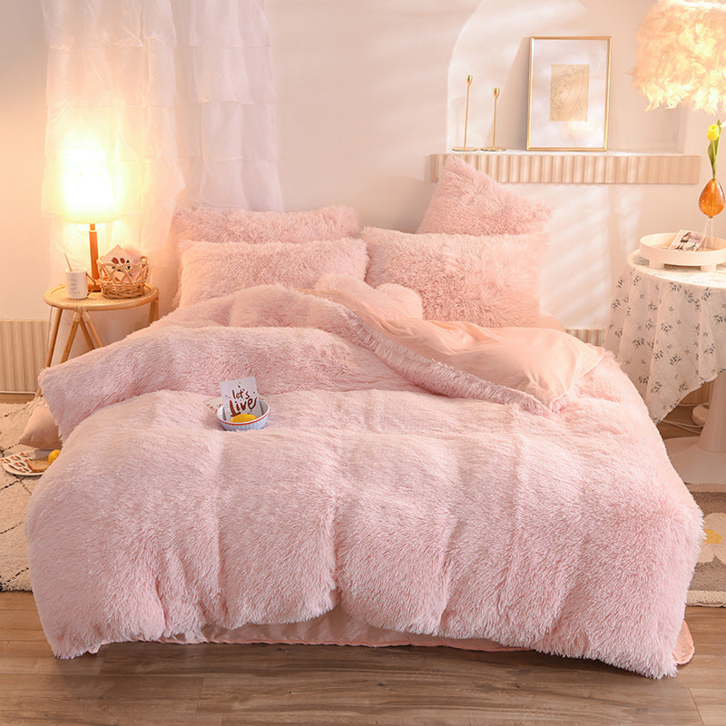 Premium Shaggy Fleece Bed Set – Cozy & Elegant