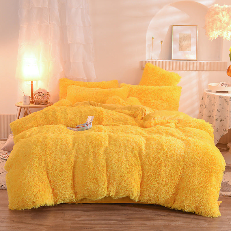 Premium Shaggy Fleece Bed Set – Cozy & Elegant