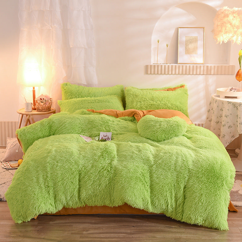 Premium Shaggy Fleece Bed Set – Cozy & Elegant