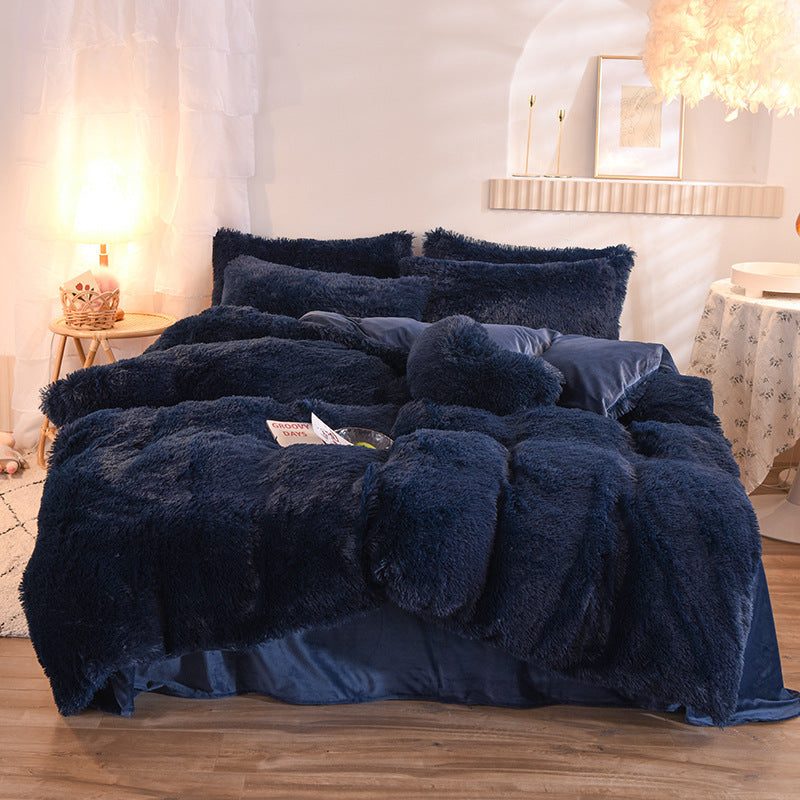 Premium Shaggy Fleece Bed Set – Cozy & Elegant