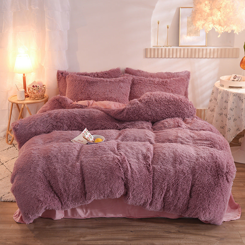 Premium Shaggy Fleece Bed Set – Cozy & Elegant