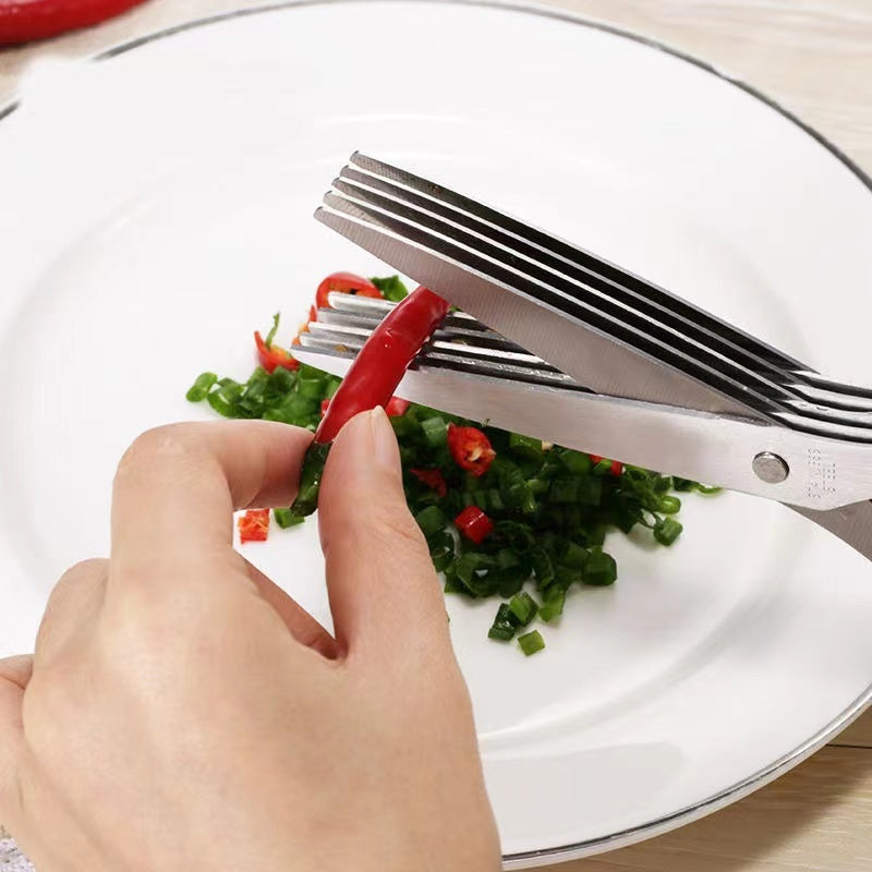Premium 5-Layer Vegetable Scissors – Multi-Functional