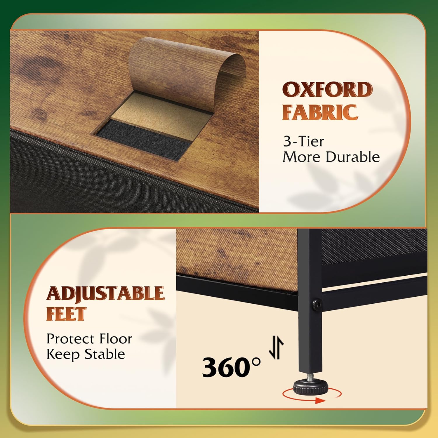 Storage Cabinet – 10-Drawer Fabric Dresser with Steel Frame