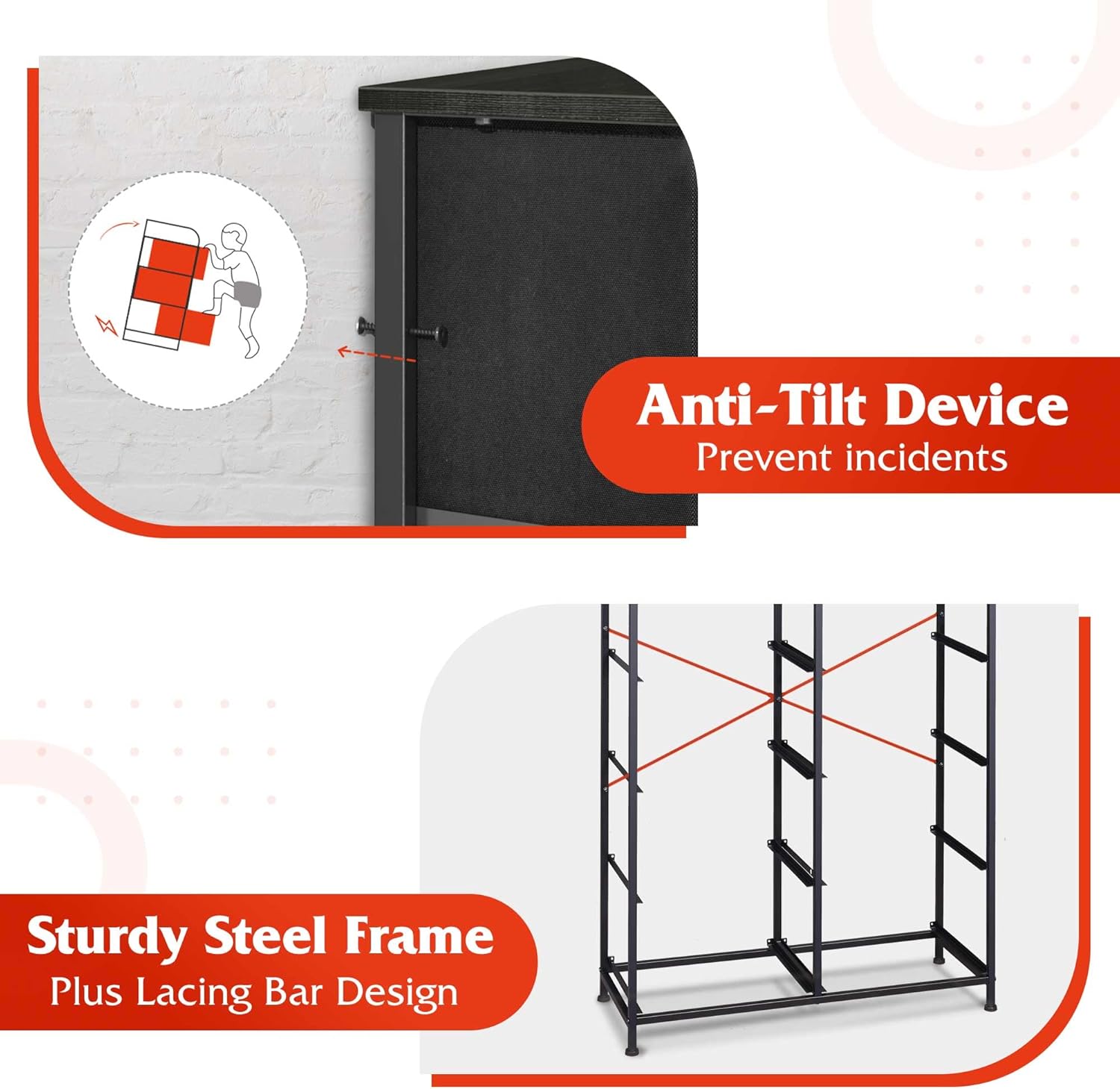 Storage Cabinet – 10-Drawer Fabric Dresser with Steel Frame