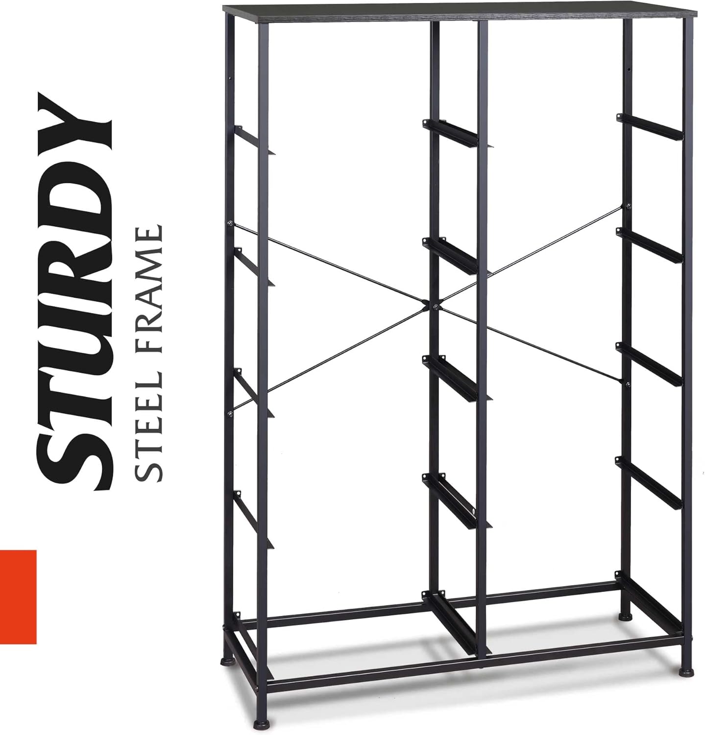 Storage Cabinet – 10-Drawer Fabric Dresser with Steel Frame