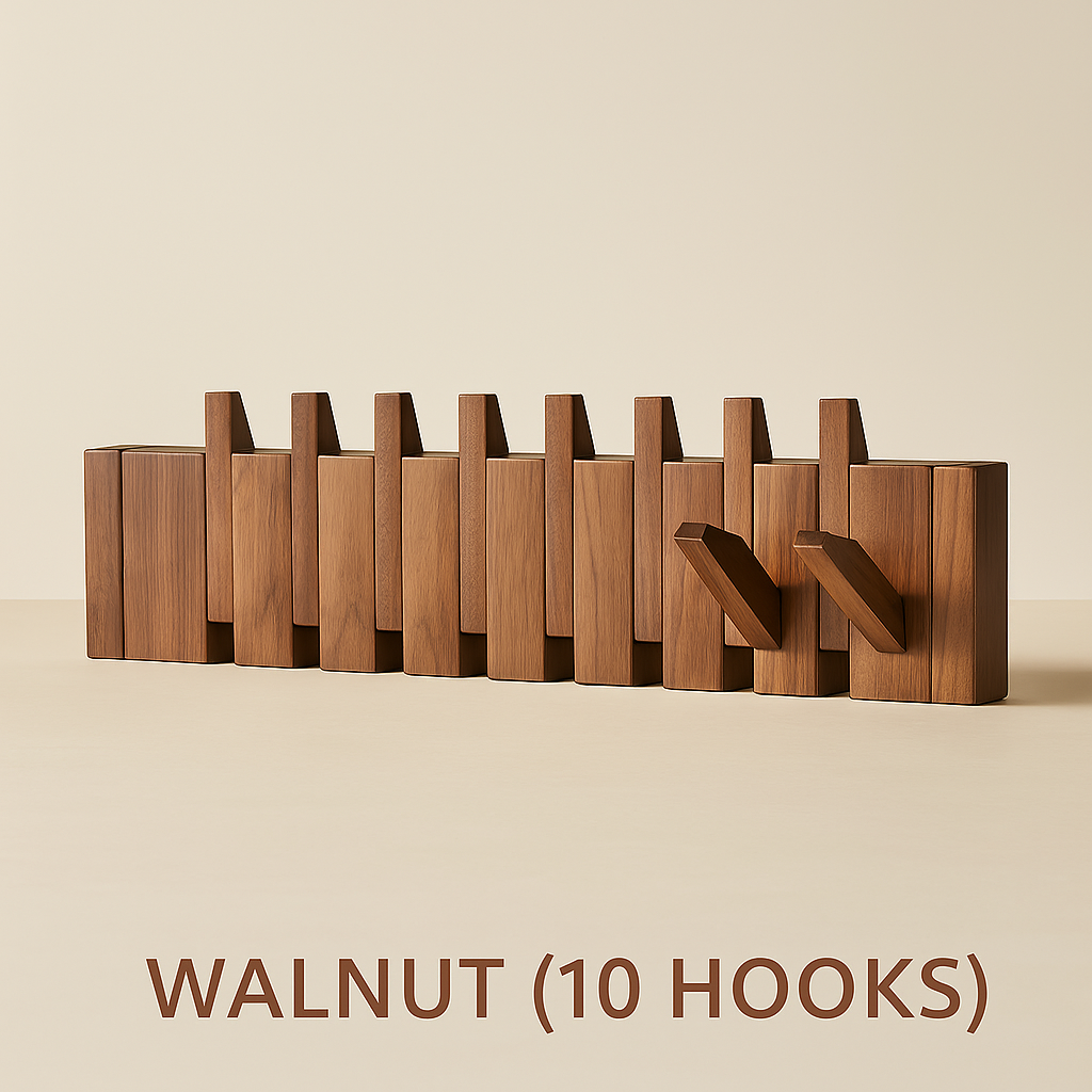 Folding Wooden Wall Hook   Organizer for Everyday Use