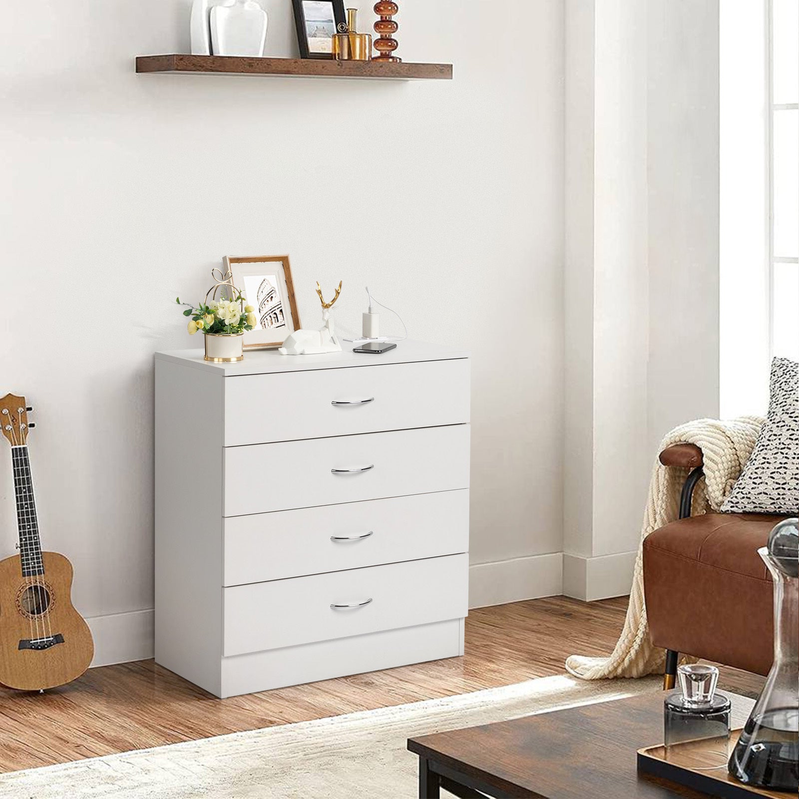 Luxury Bedside Cabinet with Storage, USB & Power Outlets