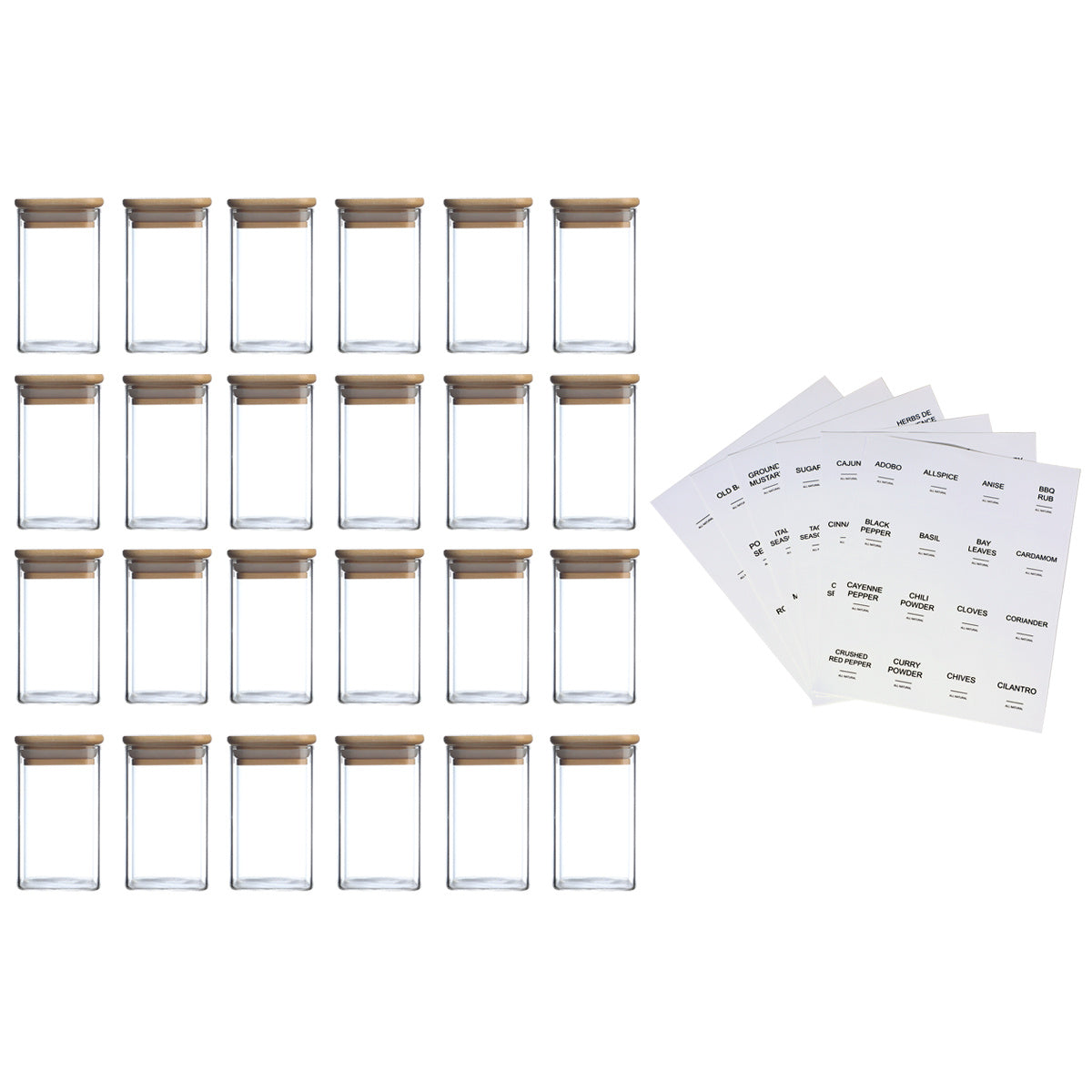 SpiceCraft™ 24-Piece Glass Pepper & Salt Bottles