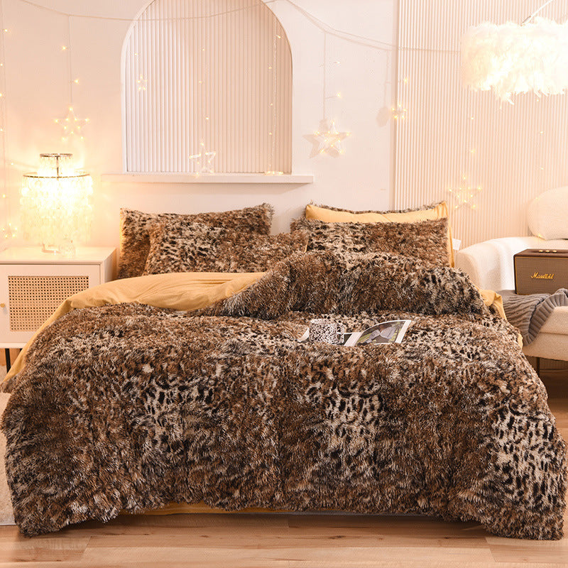 Premium Shaggy Fleece Bed Set – Cozy & Elegant
