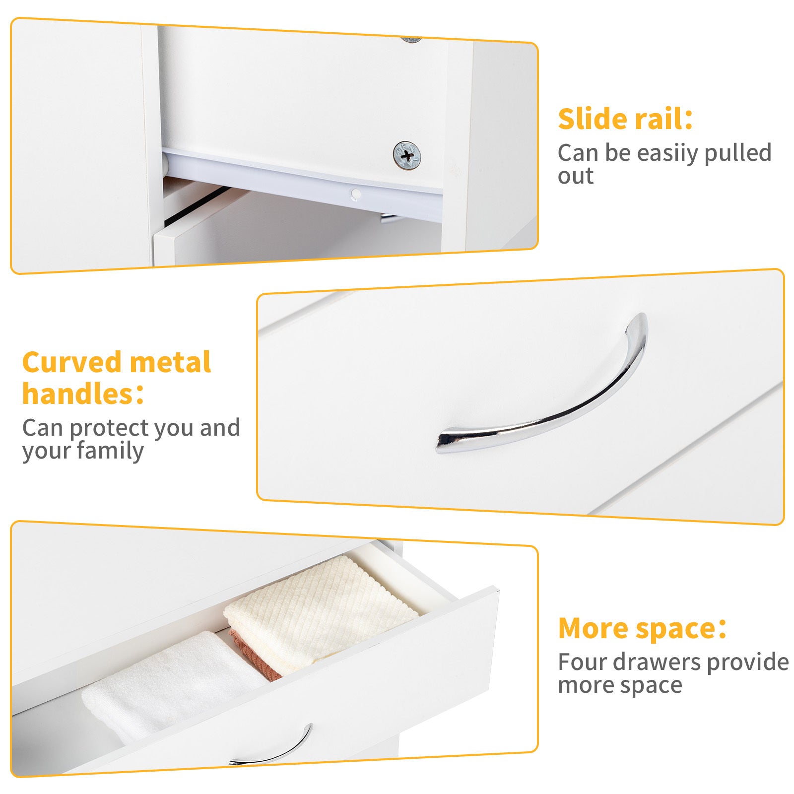 Luxury Bedside Cabinet with Storage, USB & Power Outlets