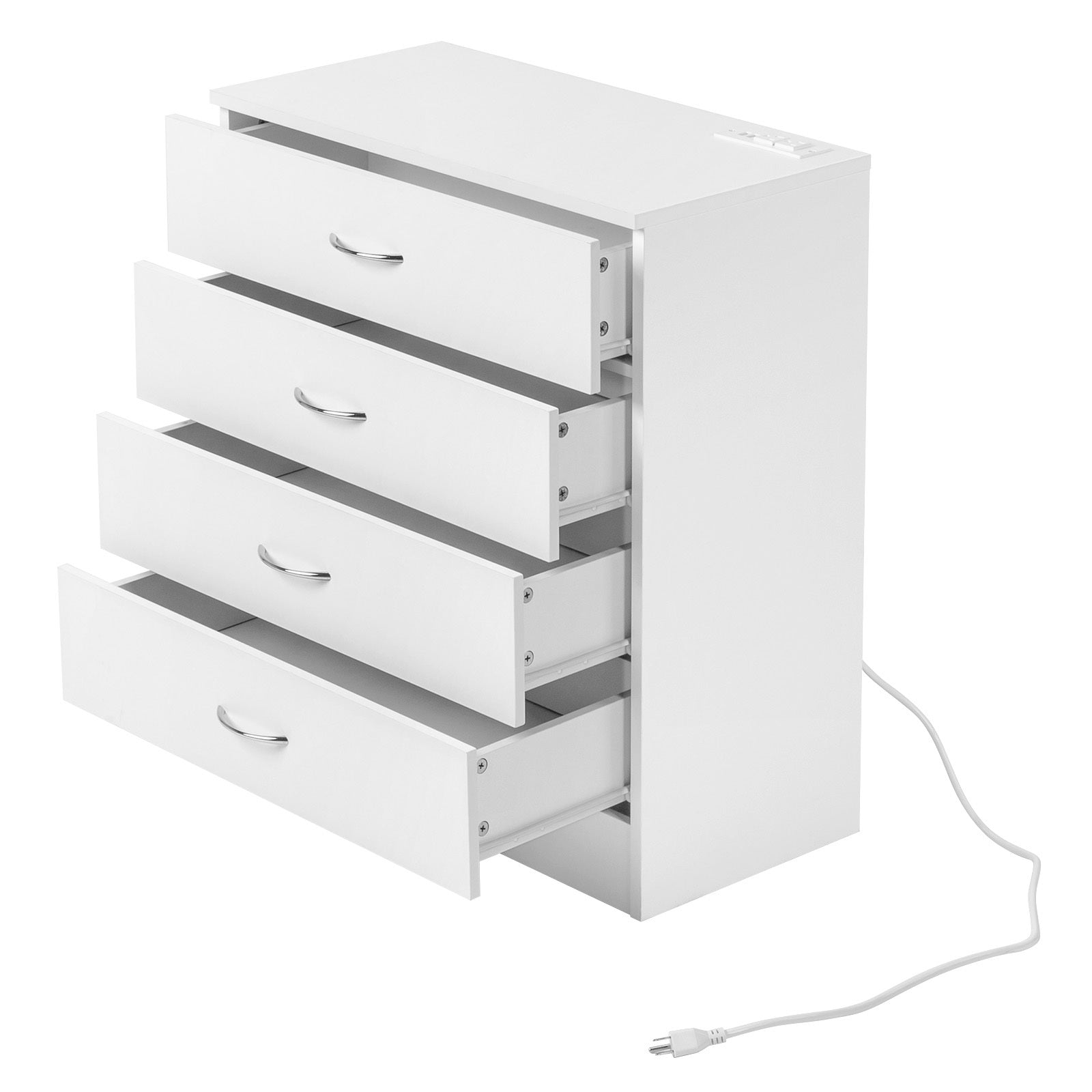 Luxury Bedside Cabinet with Storage, USB & Power Outlets