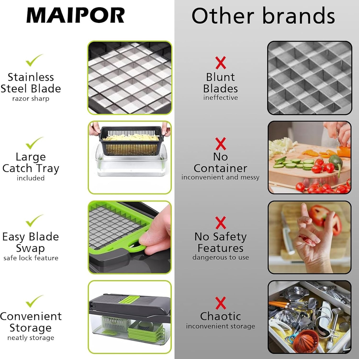 16-in-1 Premium Vegetable & Fruit Chopper with Container
