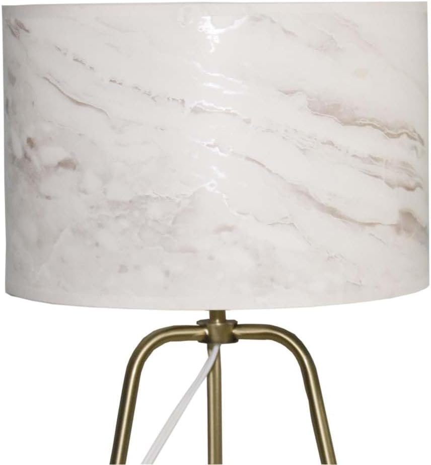 Modern Bronze Desk Lamp – Marble Shade, 110V