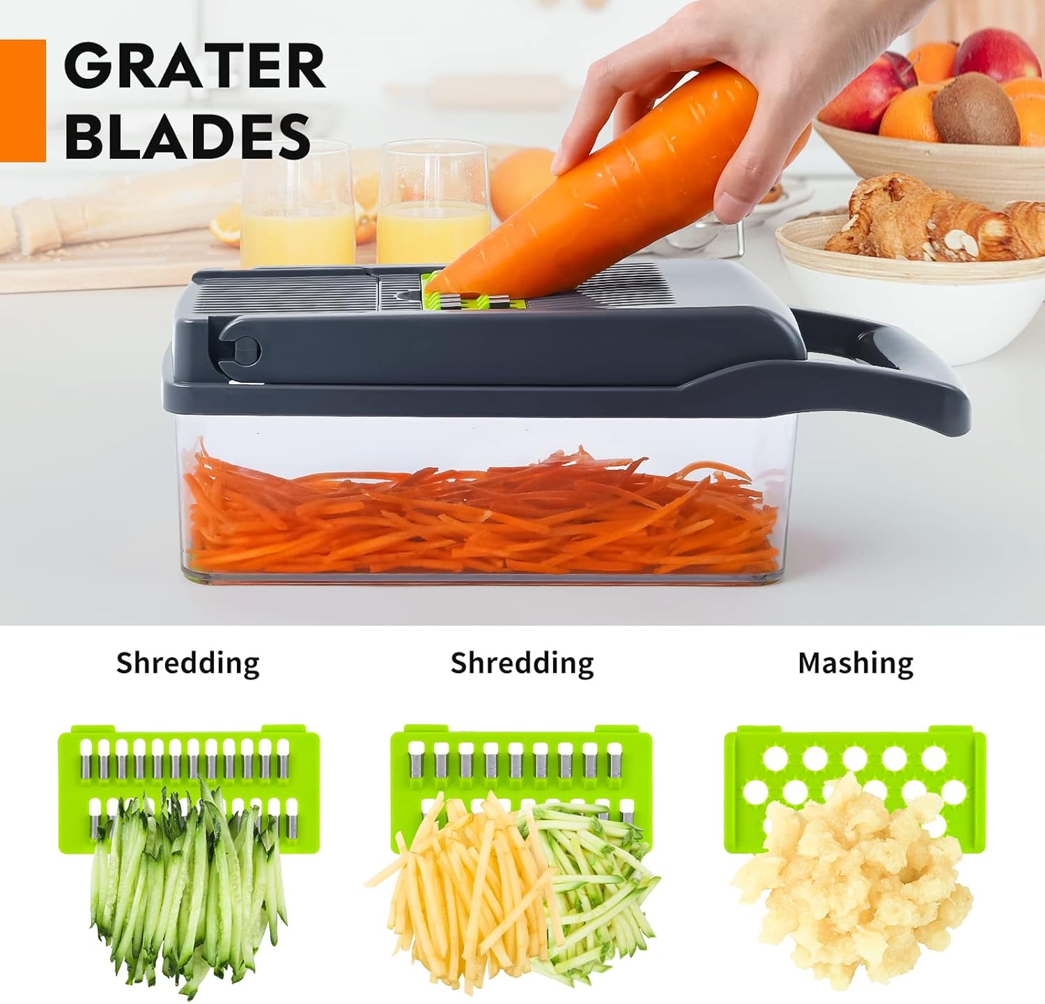 16-in-1 Premium Vegetable & Fruit Chopper with Container