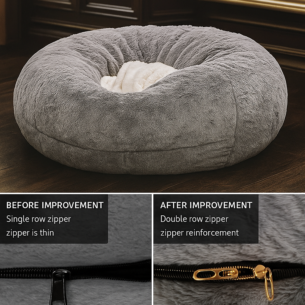 6ft Velvet Bean Bag Chair Cover – Dark Grey
